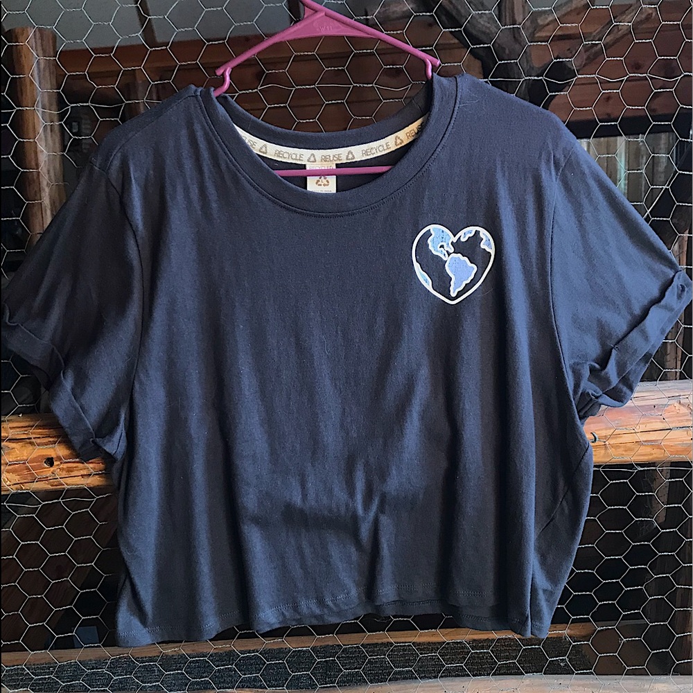 Recycle Threads, Large, cropped tee
